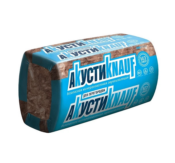 Звукоизоляция минеральная вата АкустиКНАУФ 75*610*1230 (0.675m3; 9м2) купить во Владивостоке