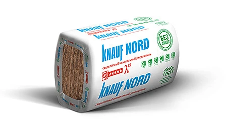 Утеплитель минеральная вата KNAUF NORD TS033 Aquastatik 50*600*1250 (0.45м3; 9м2) купить во Владивостоке