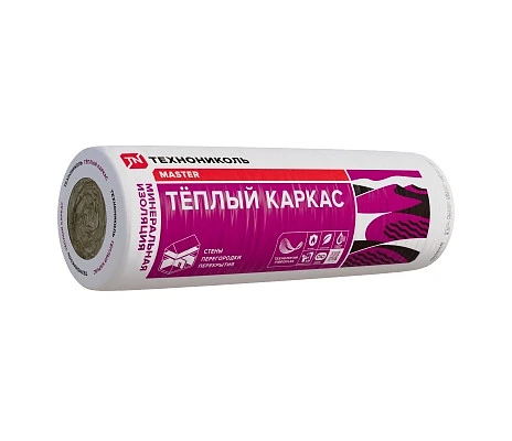 Утеплитель минеральная вата ТехноНиколь Тёплый Каркас RN 37 6000*1220*100 (1 рул, 0.732м3, 7.32м2) купить во Владивостоке